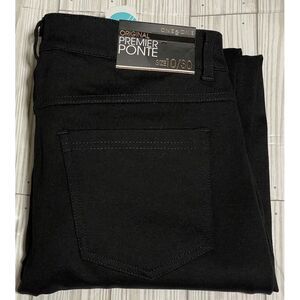 NWT‎ One 5 One Original Premier Ponte Black Pants 10/30 Dress/business Casual